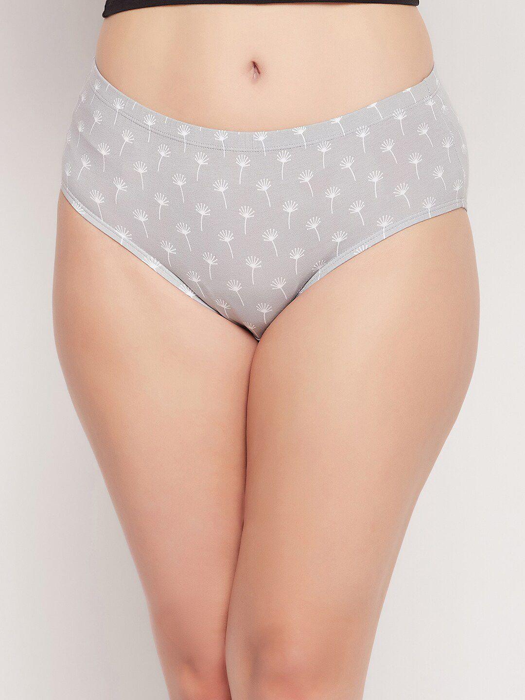 clovia floral printed pure cotton hipster briefs