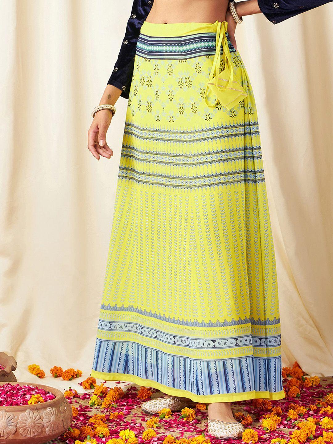 shae by sassafras printed flared maxi skirt