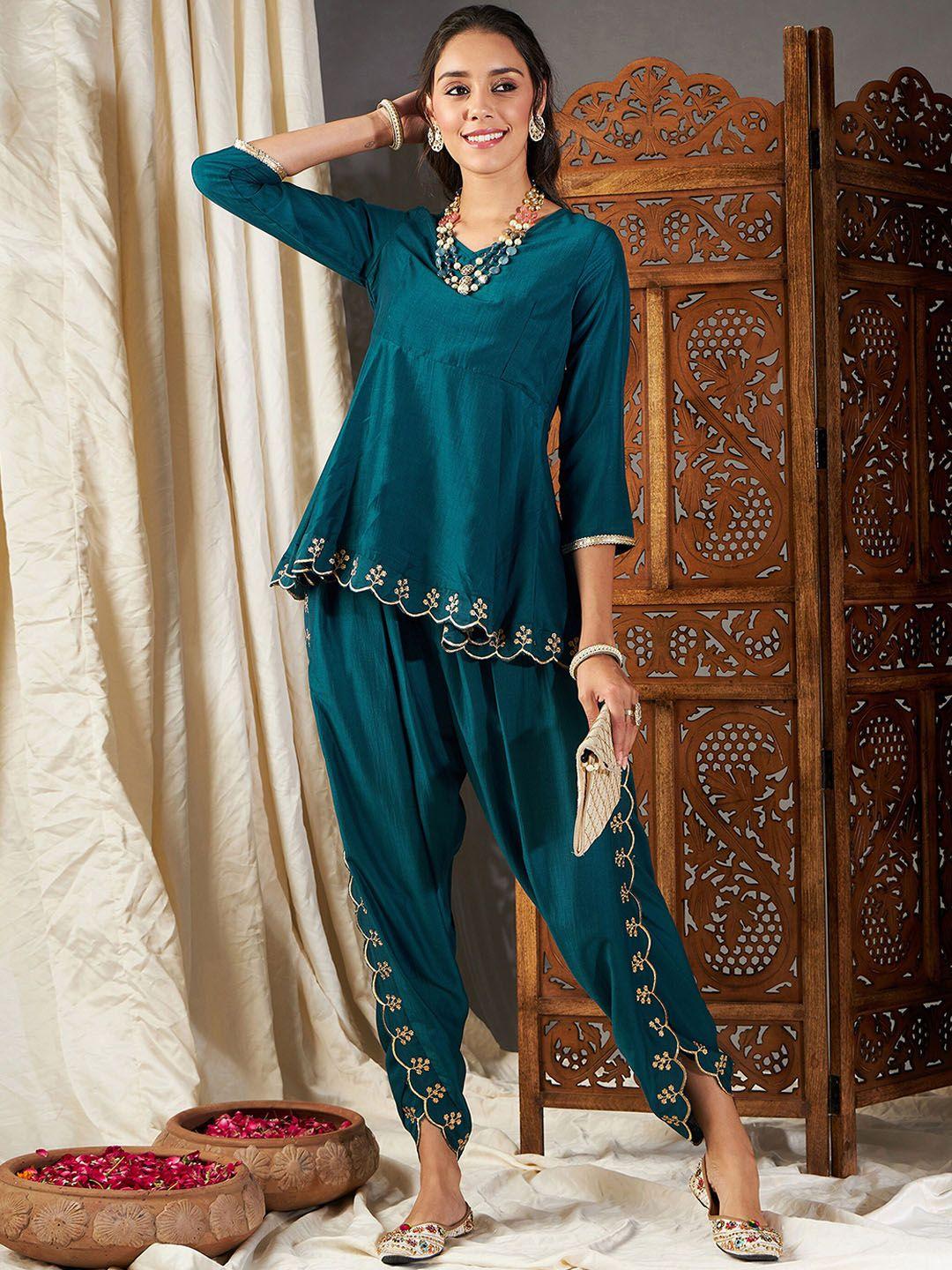 shae by sassafras zari embroidered border ethnic co-ords