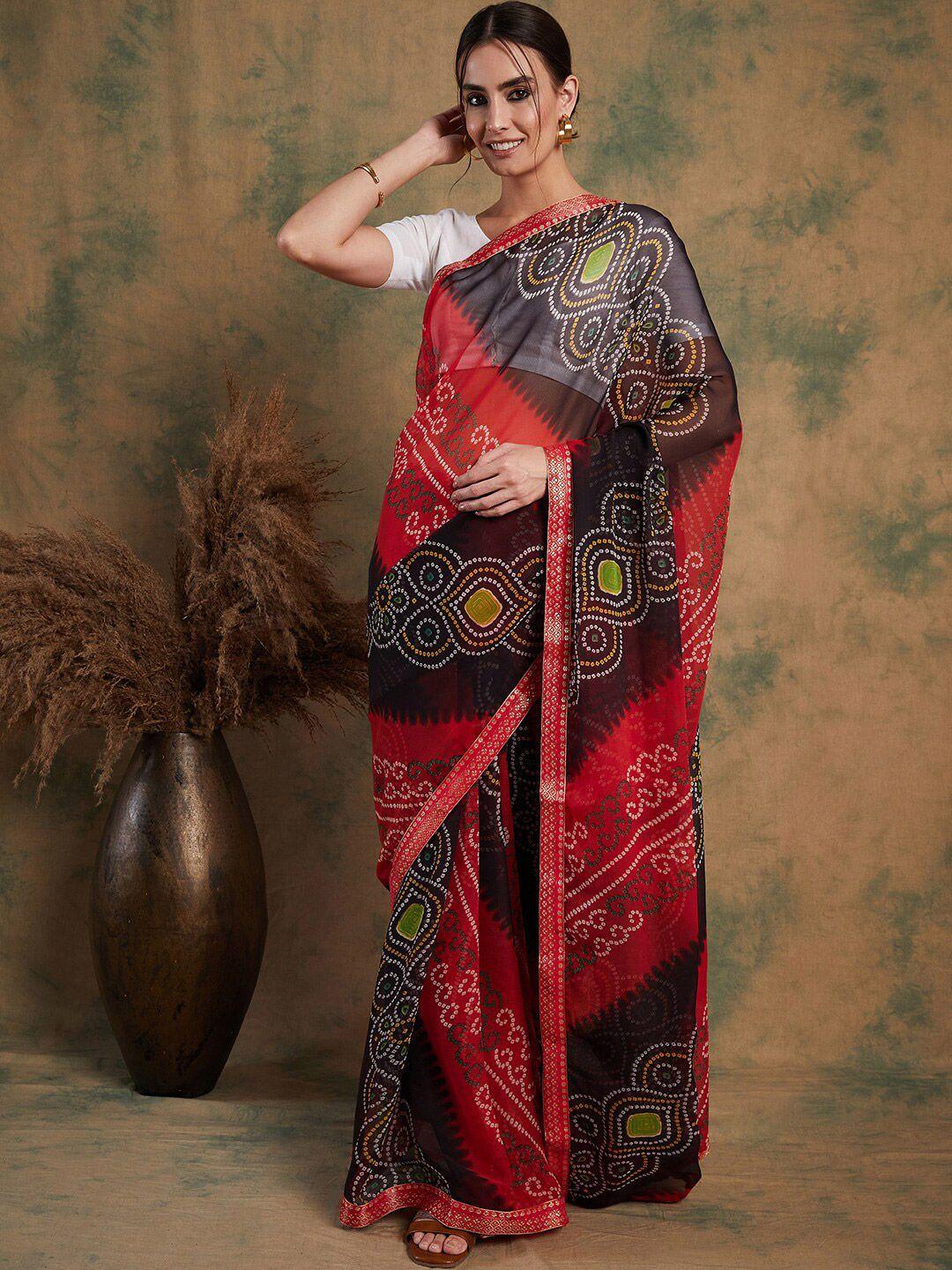 sangria ethnic motifs printed saree