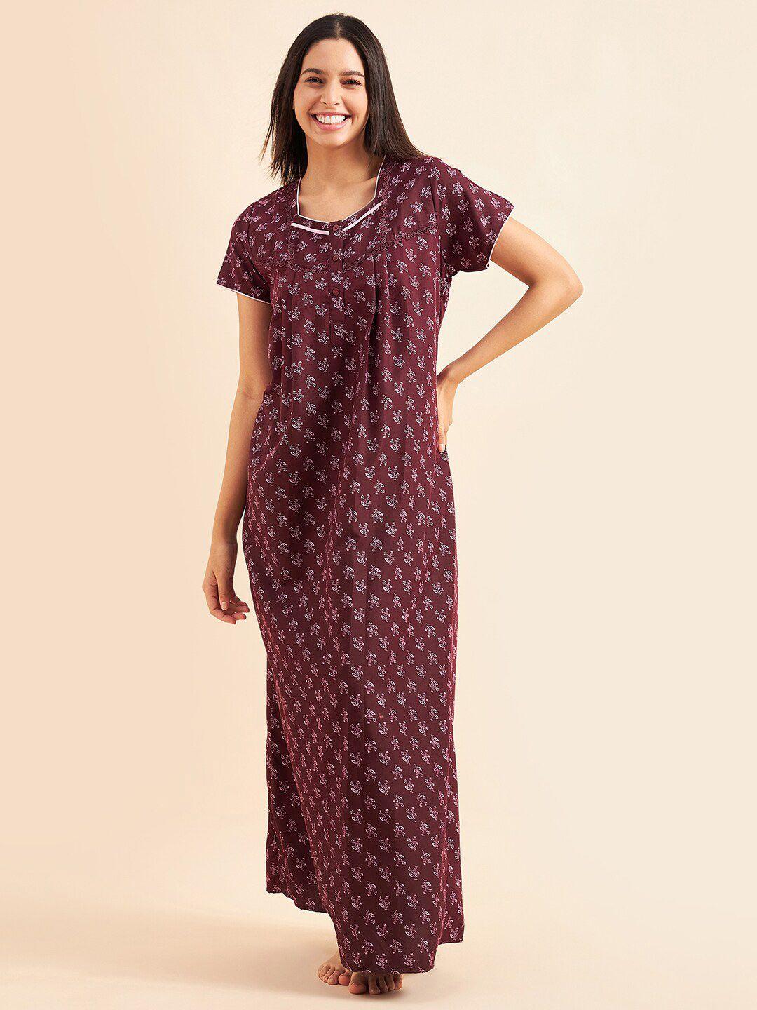 sweet dreams floral printed maxi nightdress