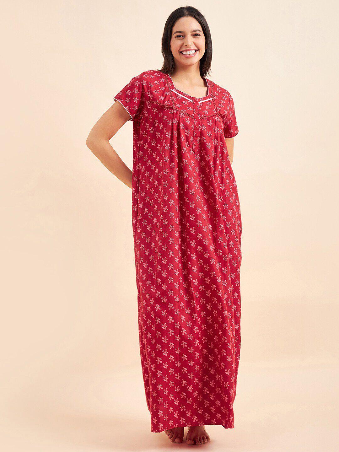 sweet dreams floral printed maxi nightdress