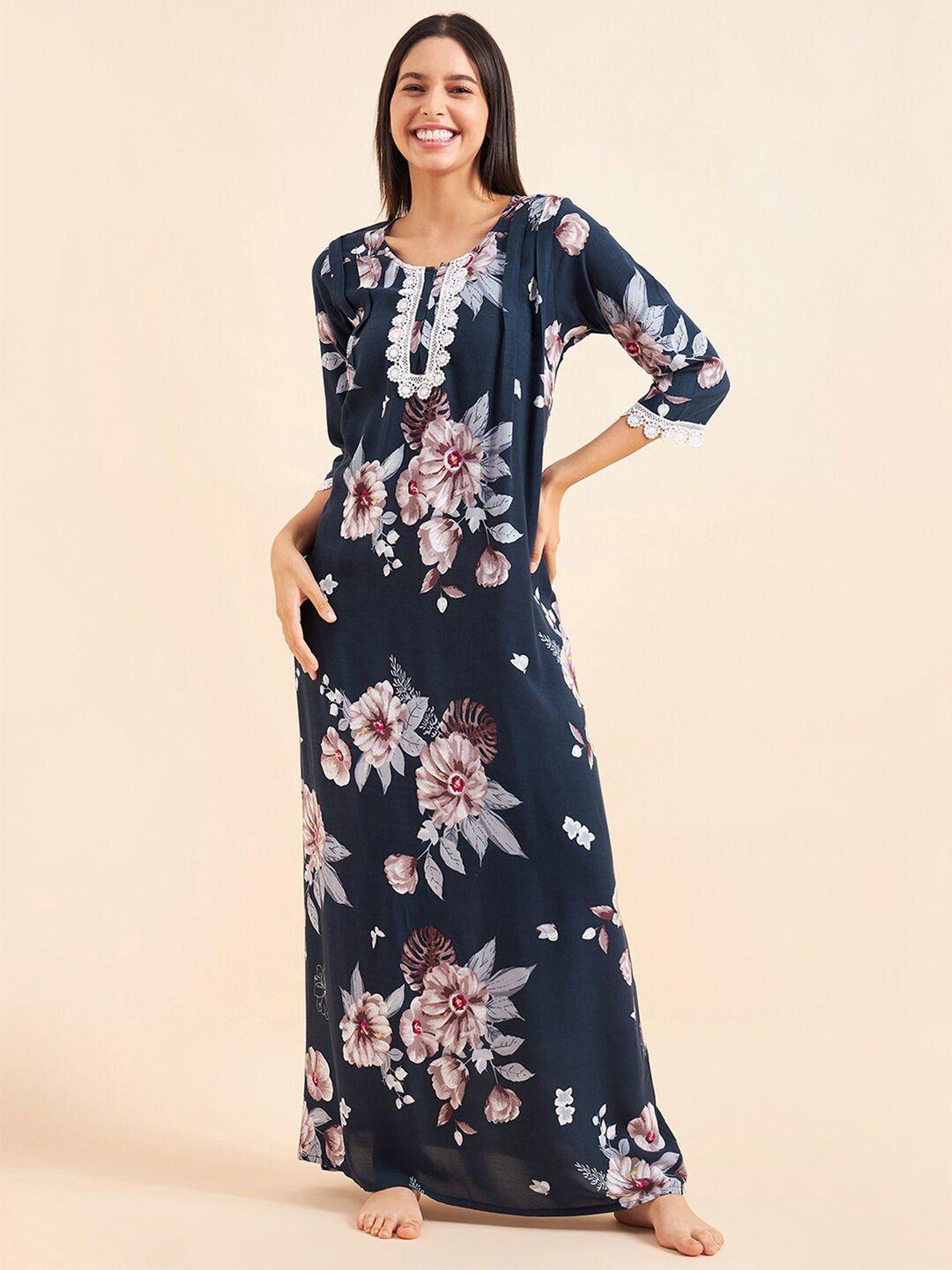 sweet dreams floral printed maxi nightdress