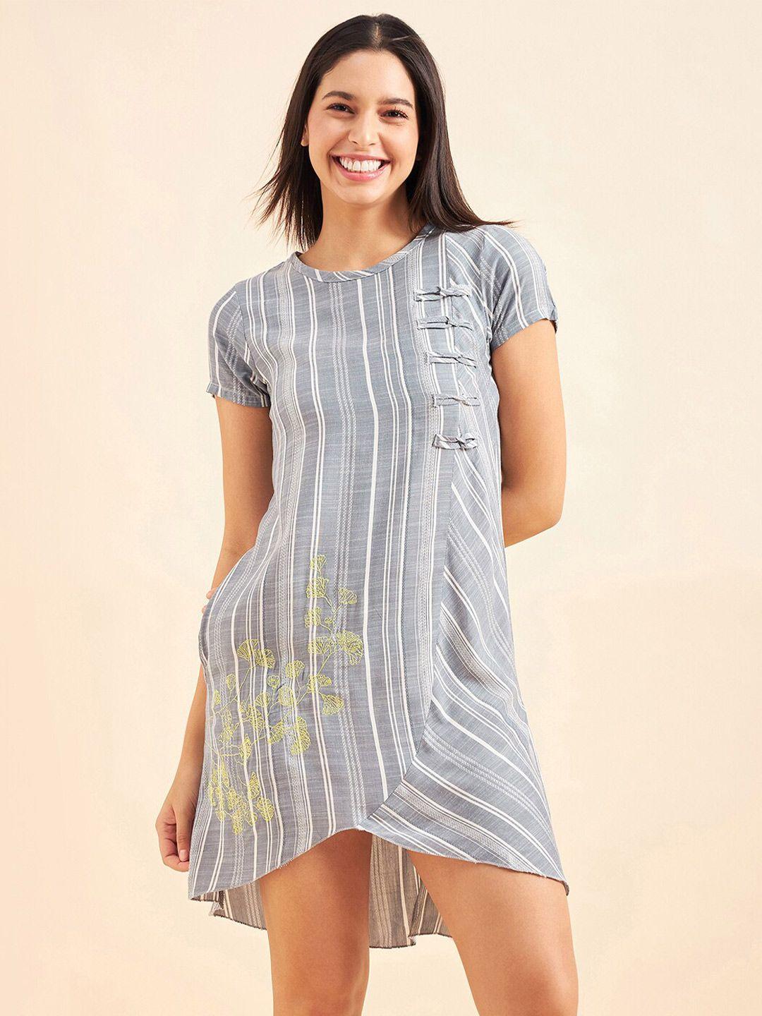 sweet dreams striped above knee nightdress