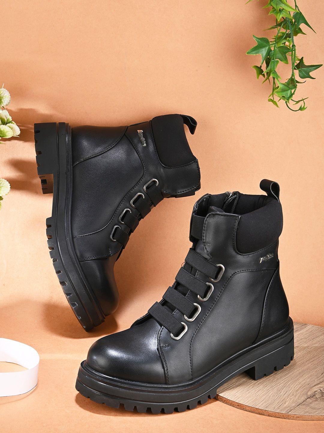 alleviater women block heeled ankle length regular boots