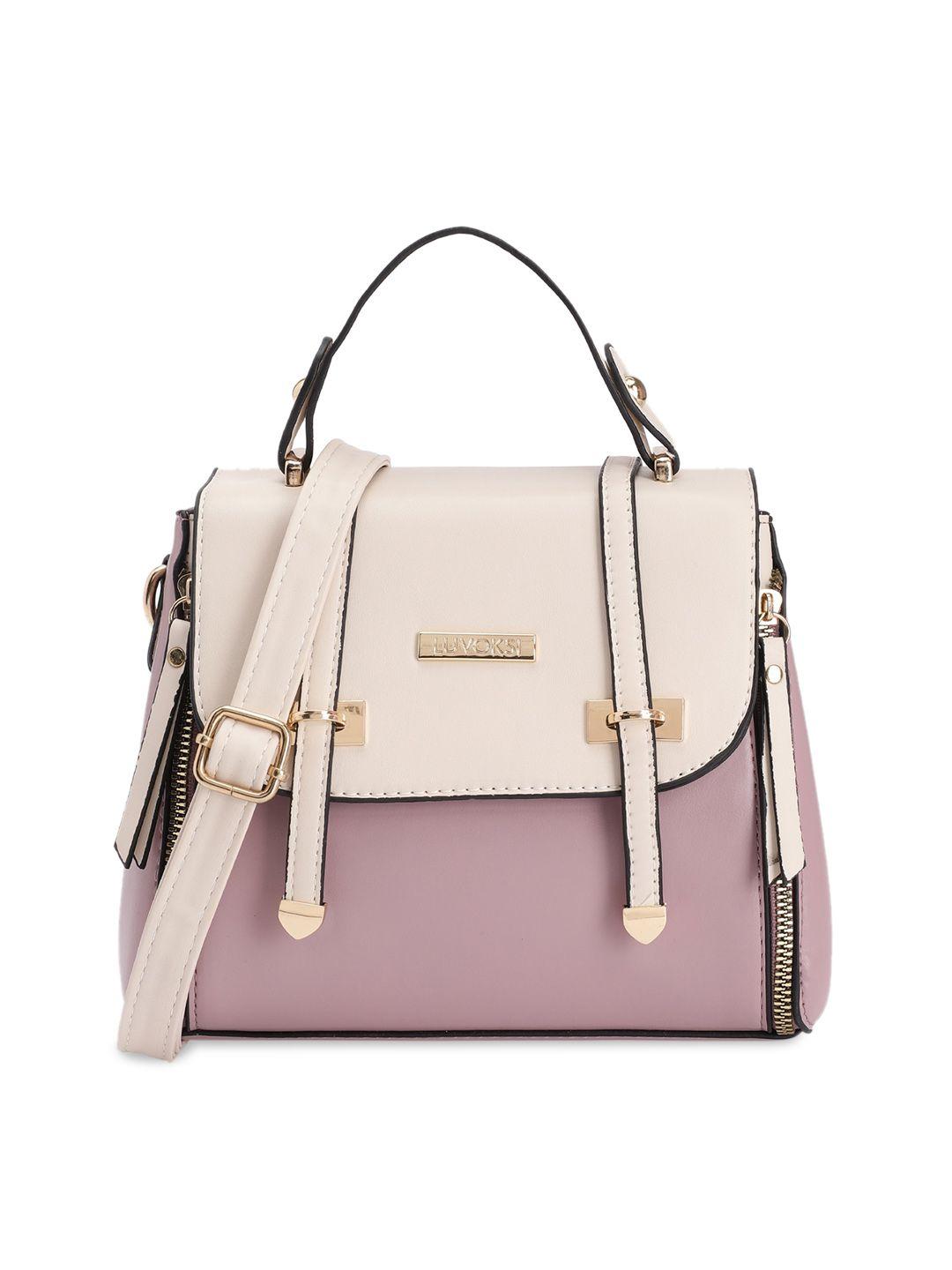 luvoksi colourblocked pu structured satchel