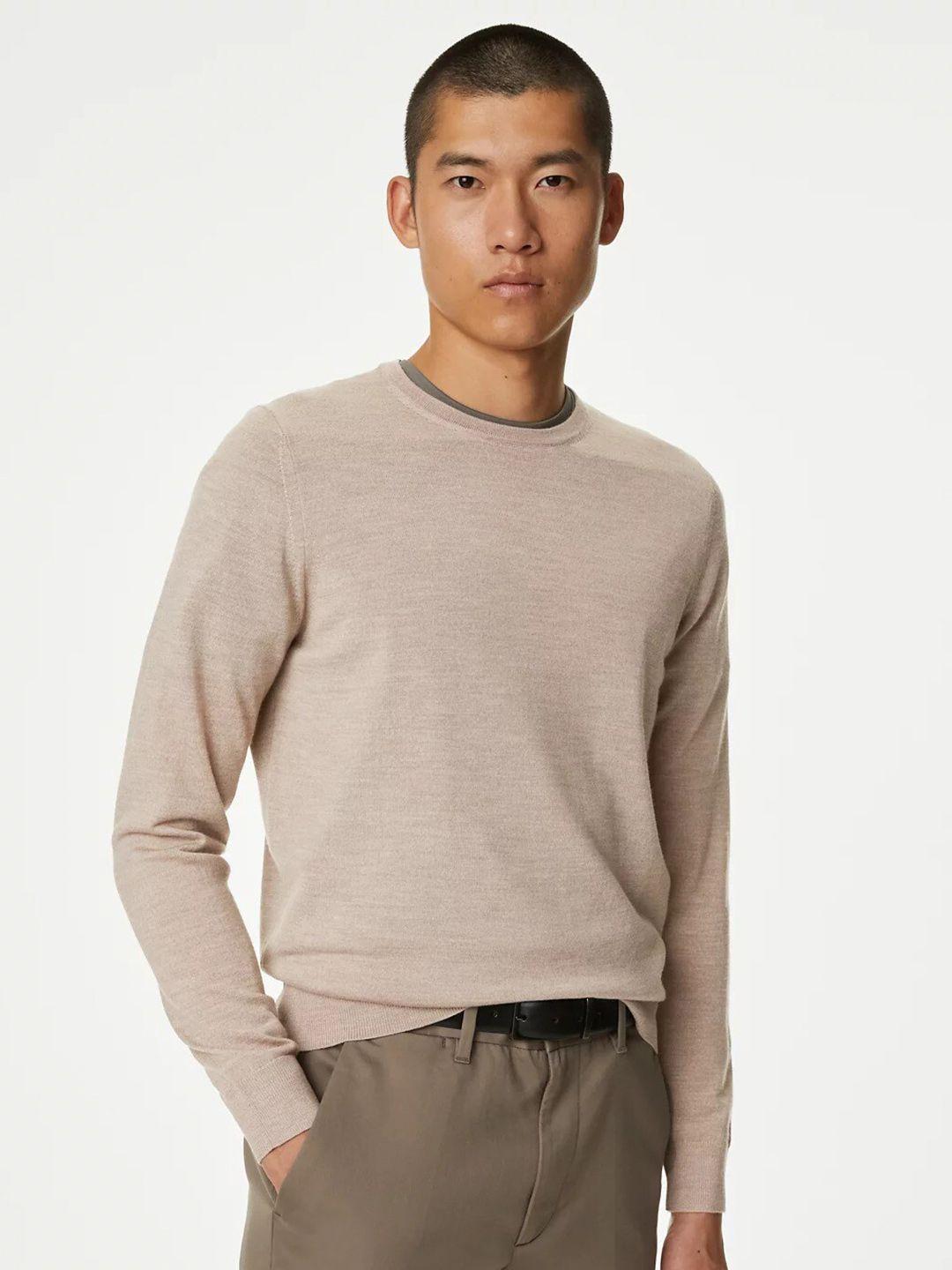 marks & spencer round neck woollen pullover