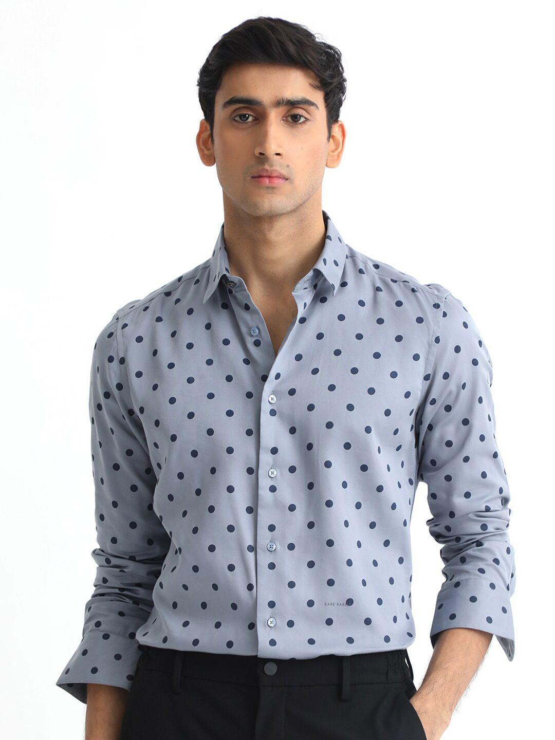 rare rabbit slim fit opaque printed cotton casual shirt