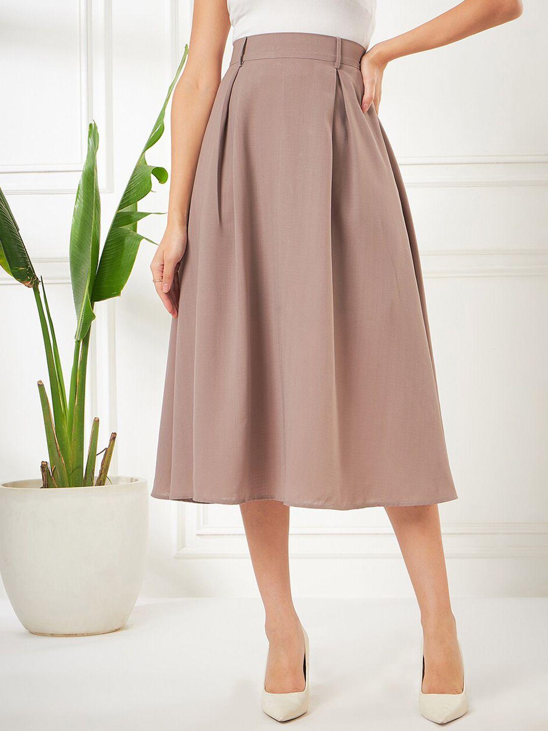 kibo pleated a-line midi skirt