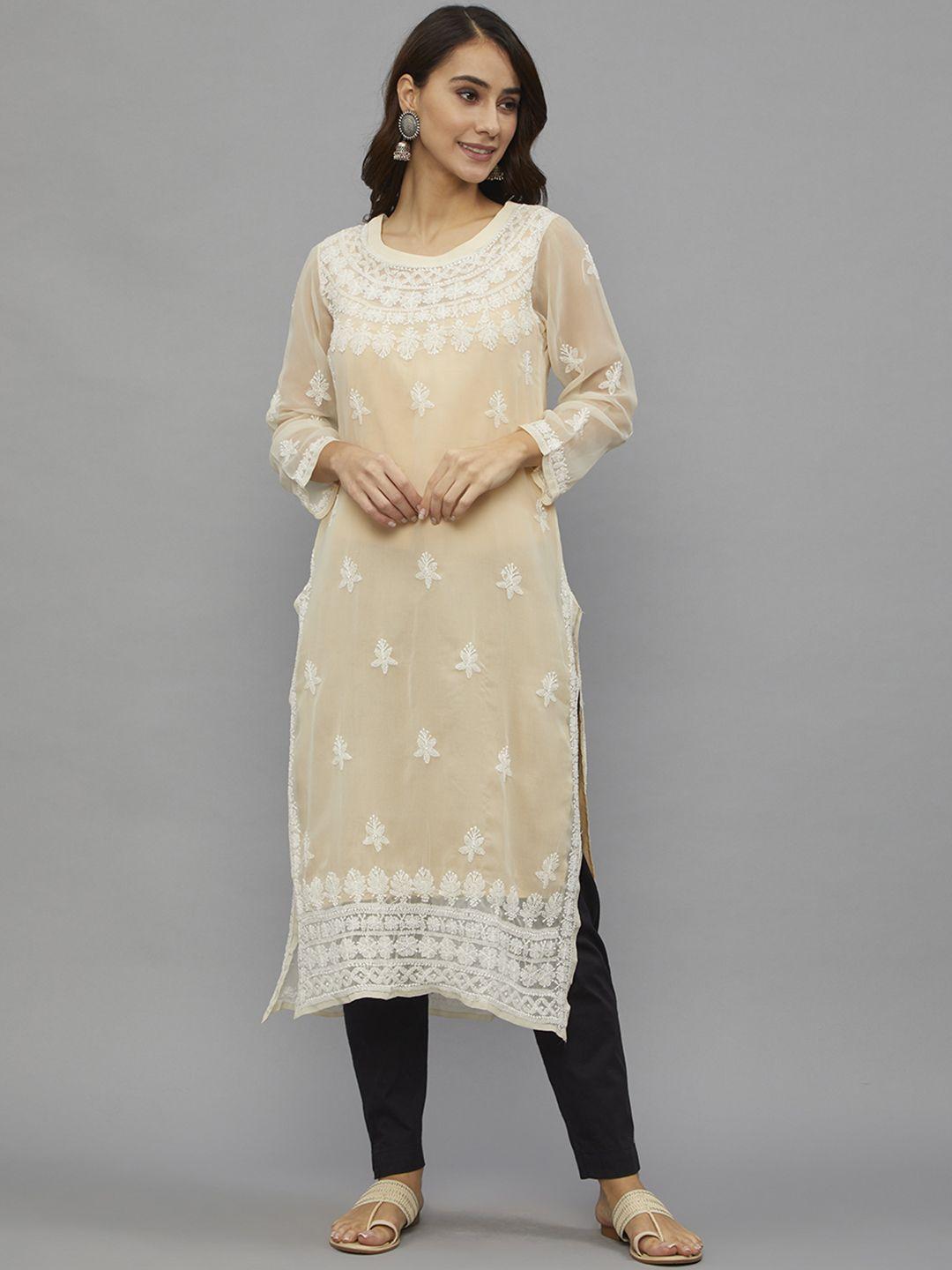 ethnava ethnic motifs embroidered straight kurta