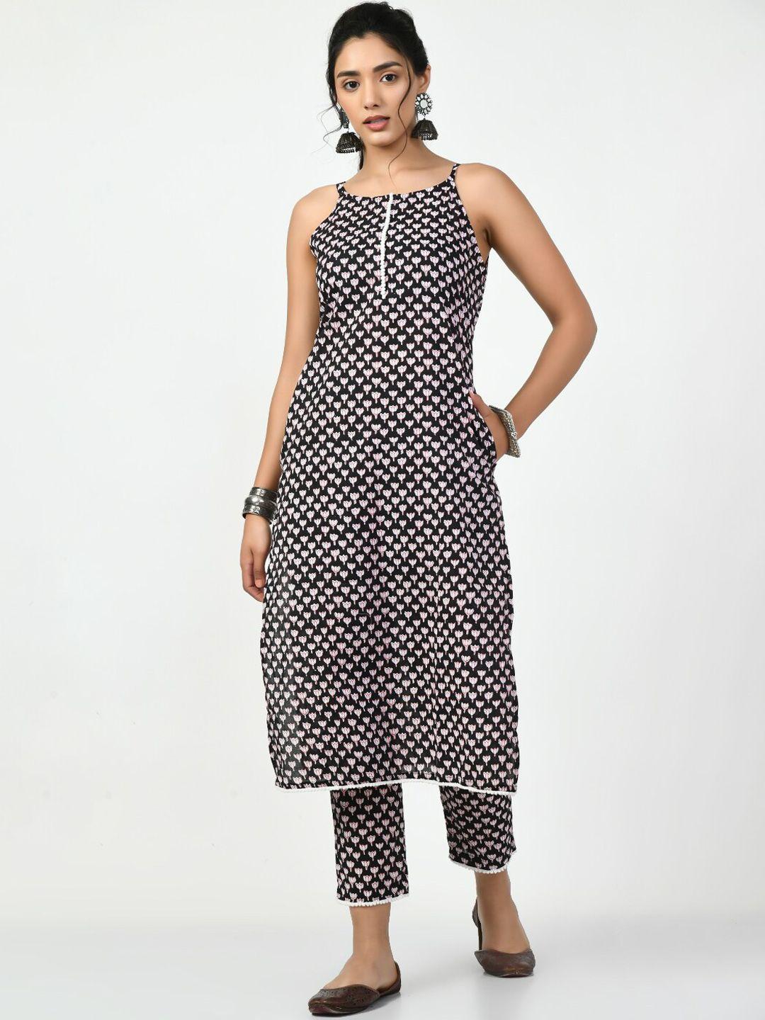 kalini ethnic motifs printed pure cotton kurta