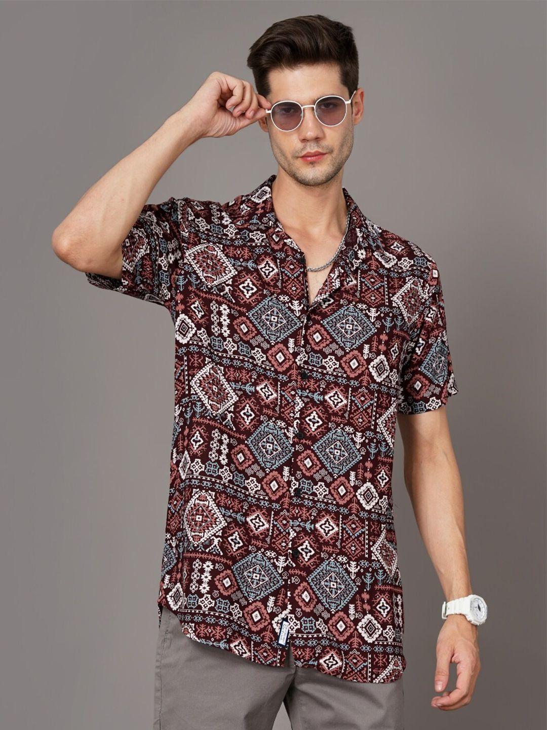 paul street standard ethnic motifs printed casual shirt