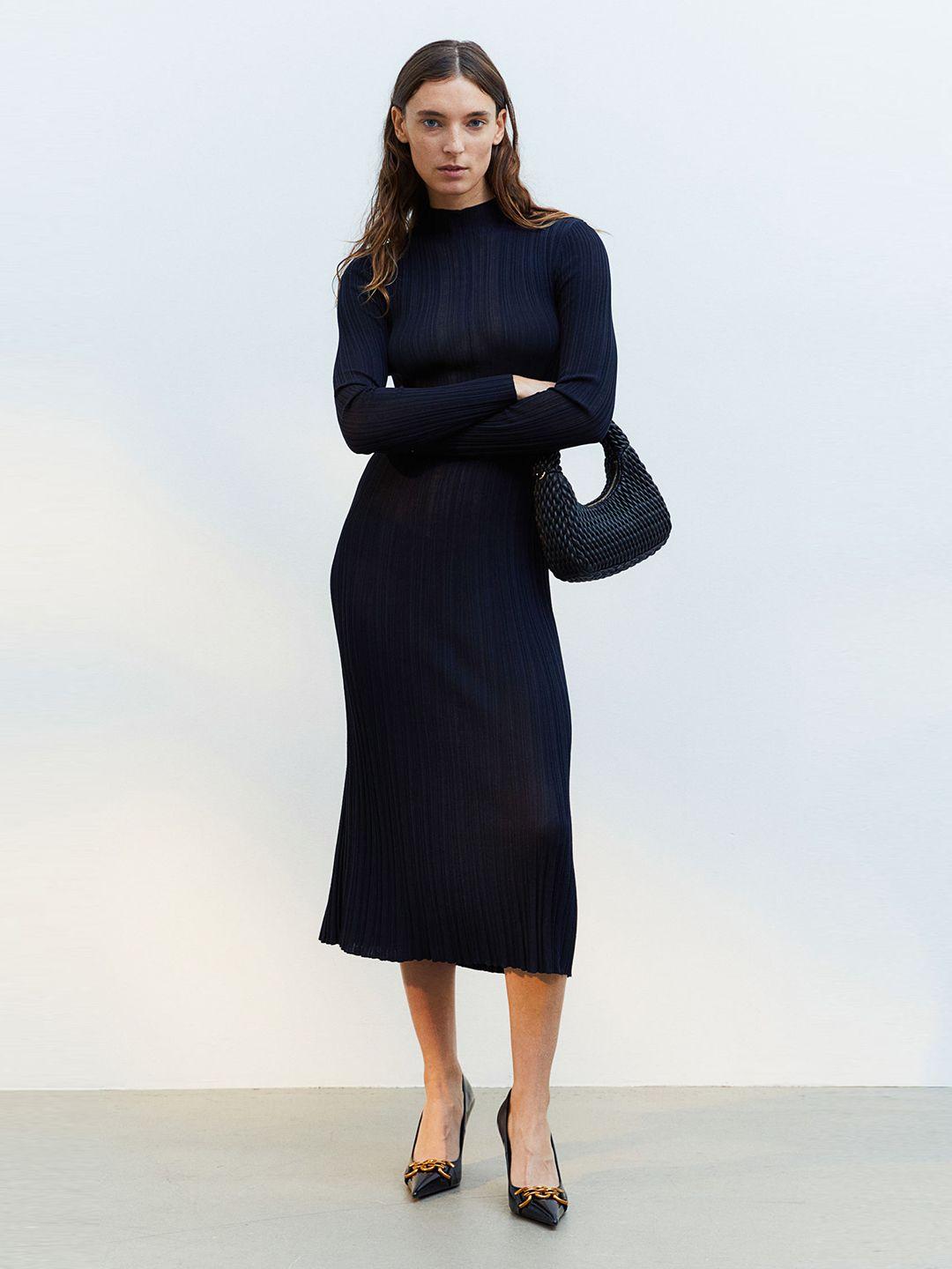 h&m turtleneck knitted dress