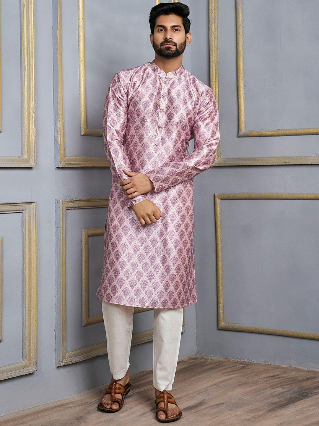 inddus ethnic motif printed straight kurta