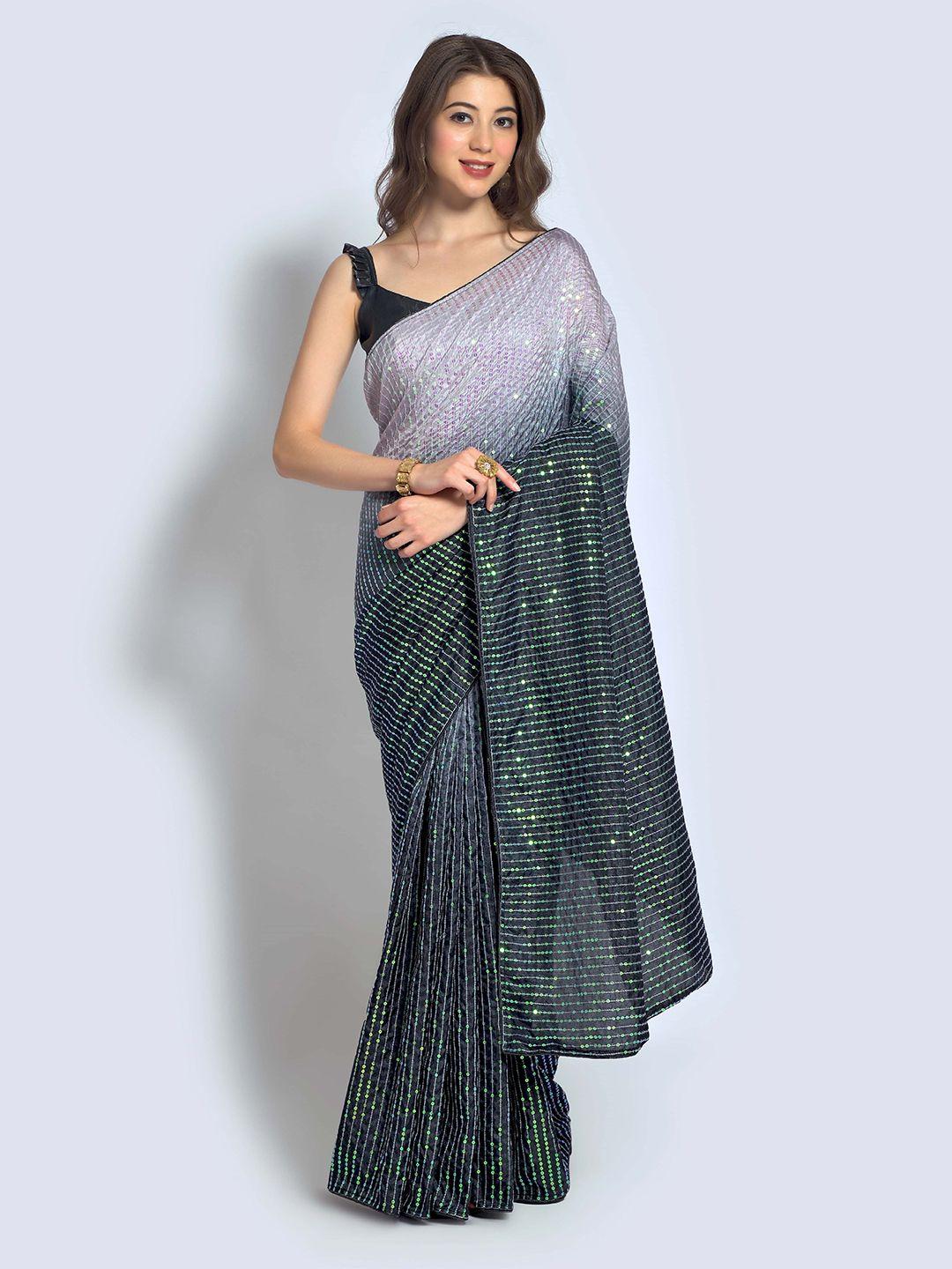 globon impex ombre sequinned saree