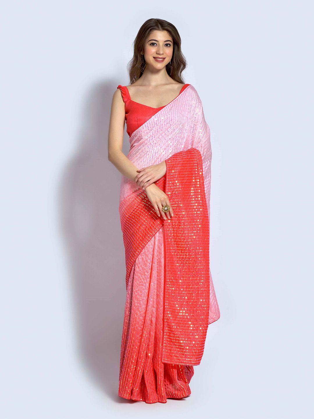 globon impex ombre sequinned saree