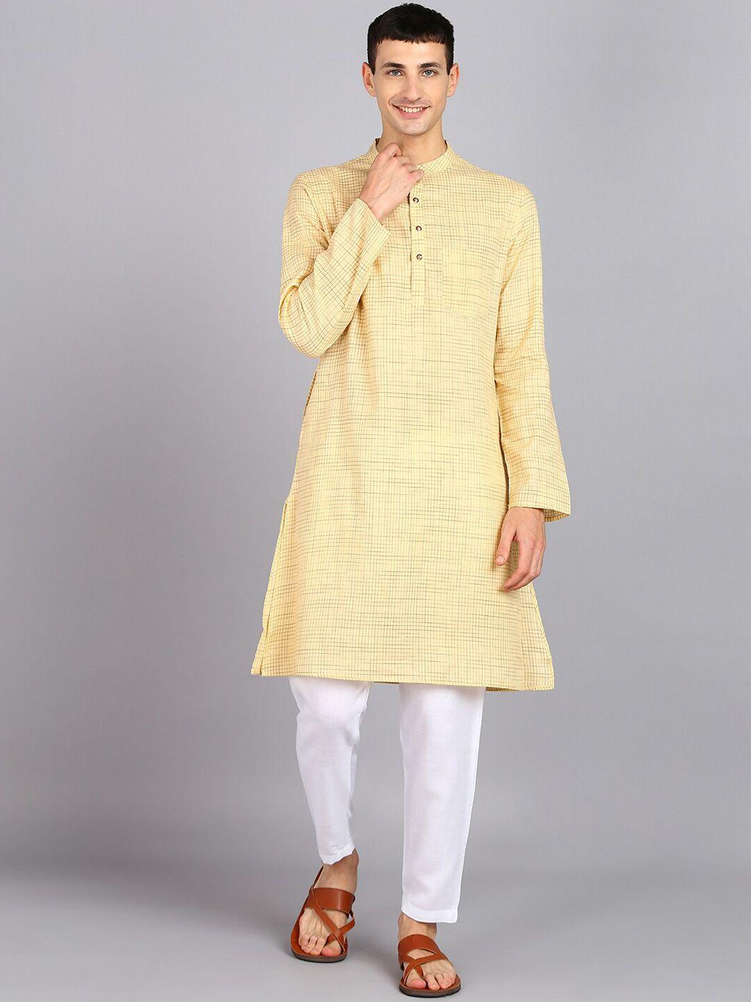 here&now mandarin collar straight kurta with trousers