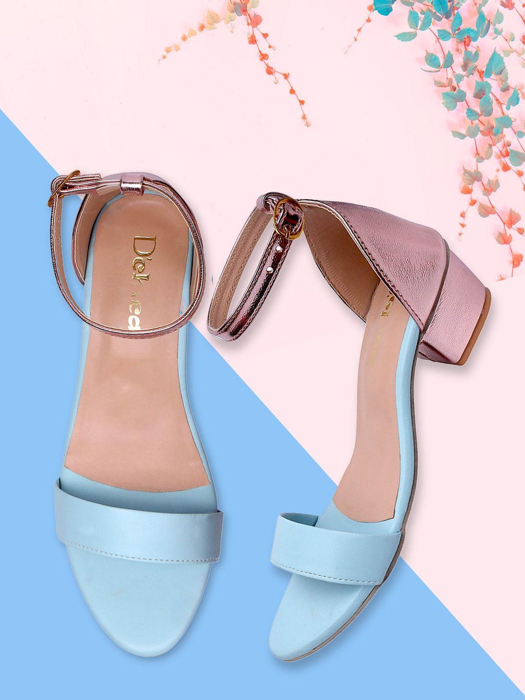 dchica colourblocked block heels with buckles