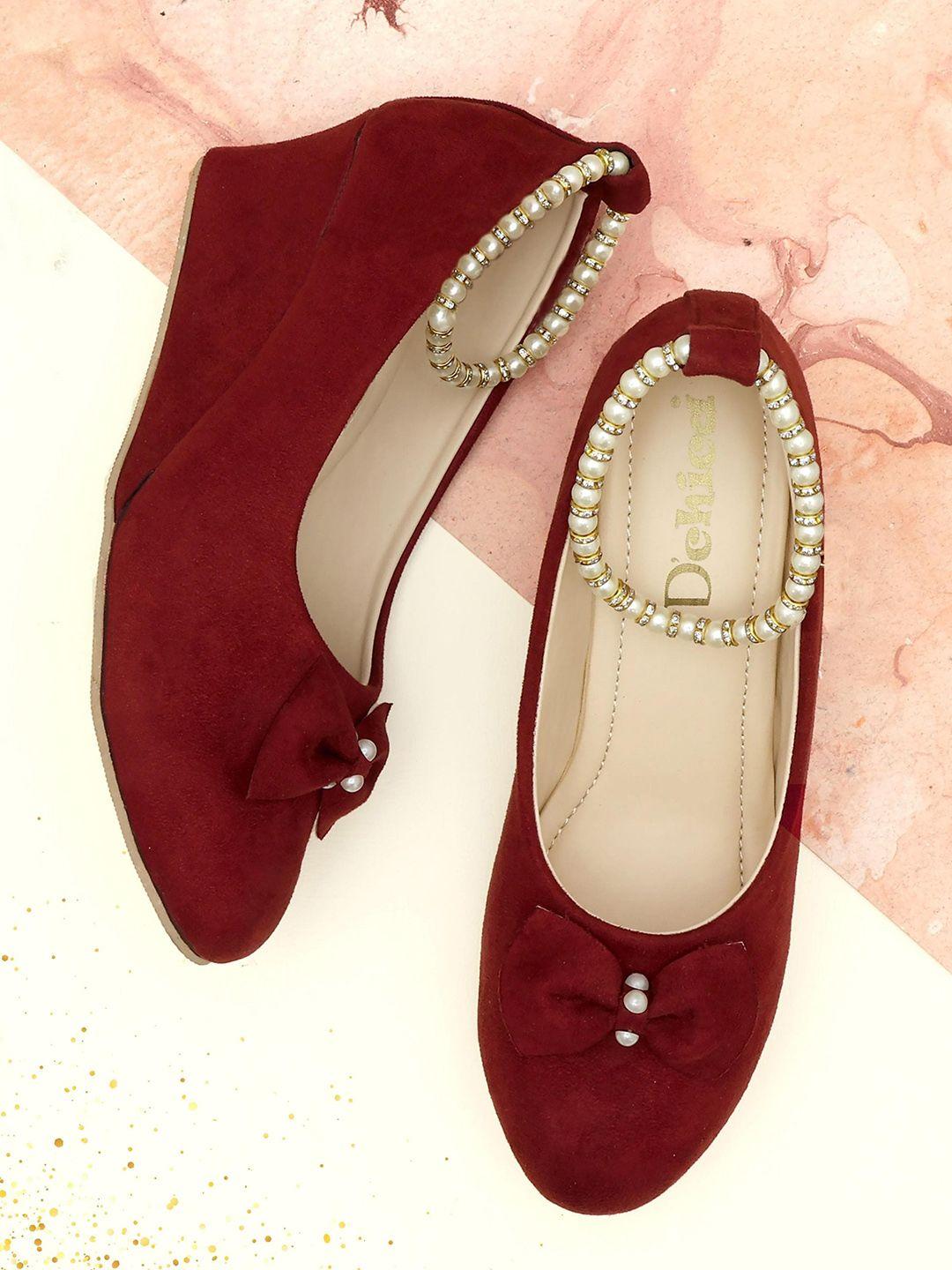 dchica embellished suede wedge pumps with ankle loop