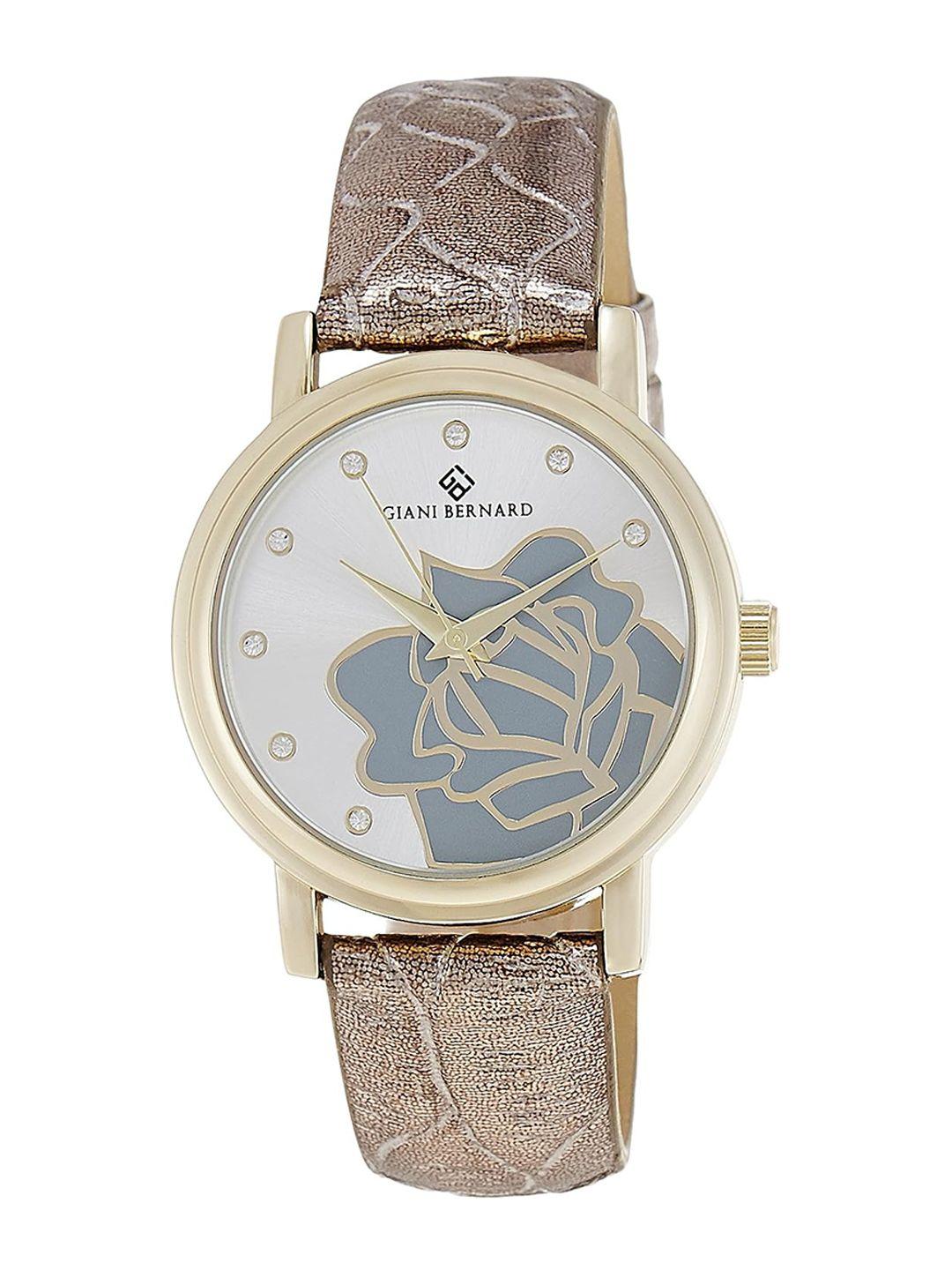 giani bernard women leather straps analogue watch gbl-03d