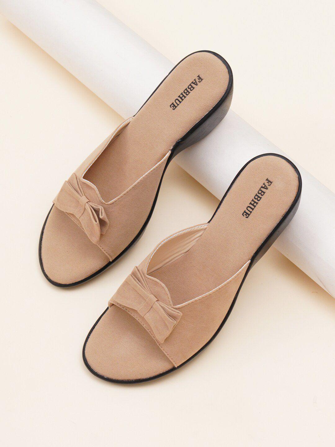 fabbhue women open toe flats with bows