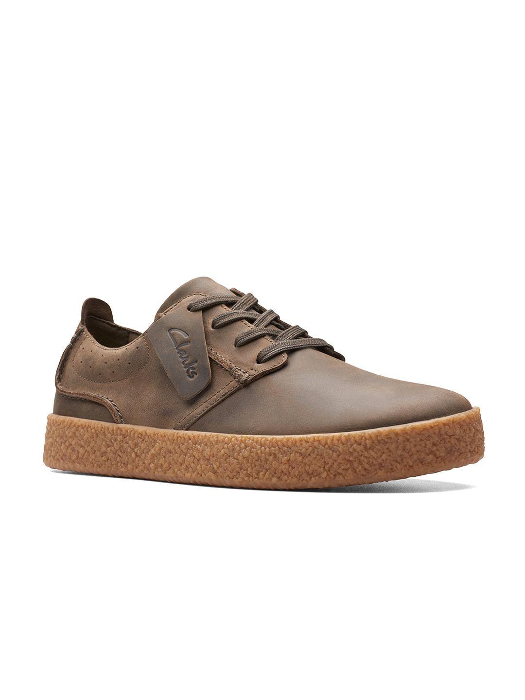 clarks men leather sneakers