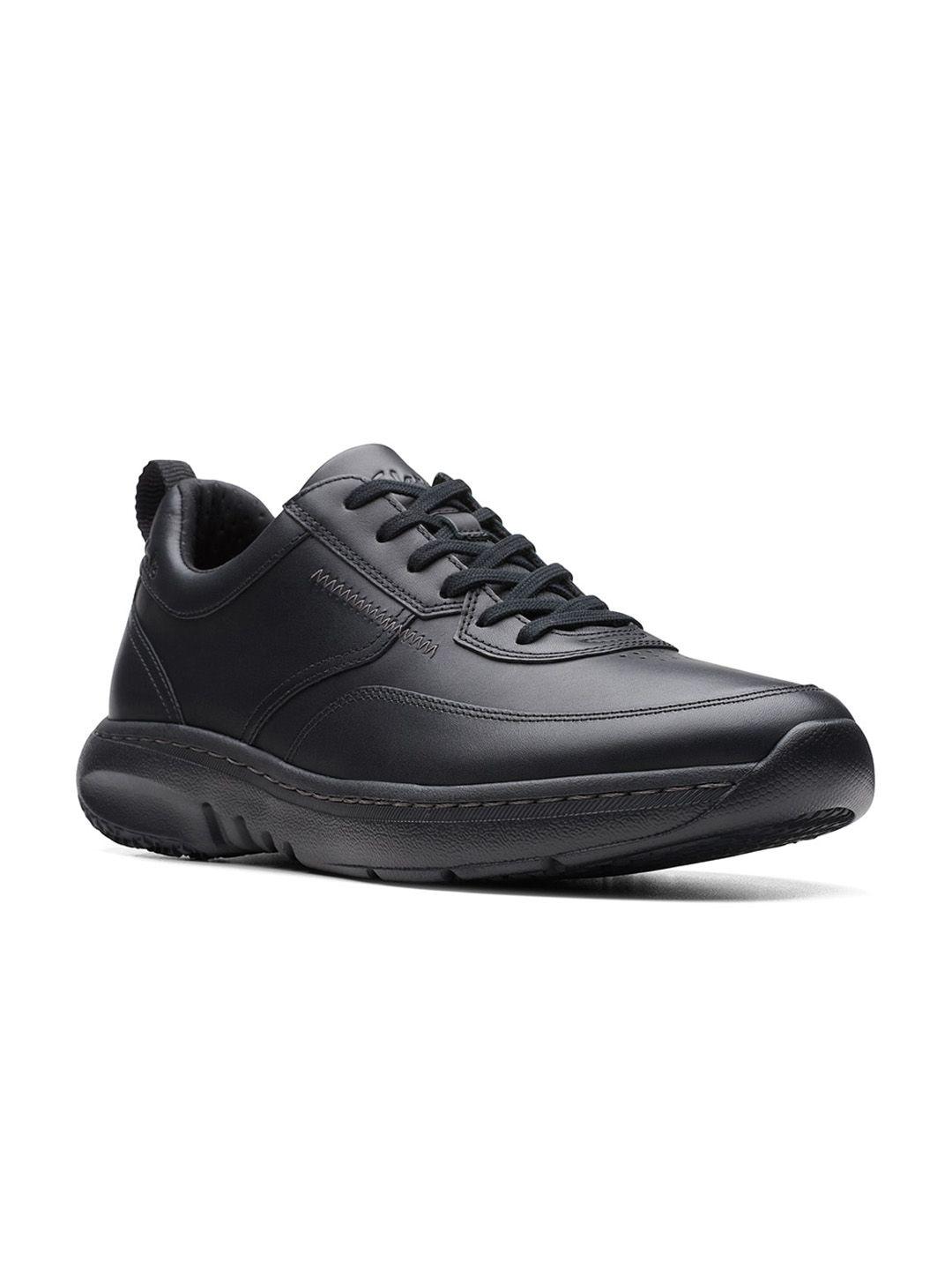 clarks men leather lace-up sneakers