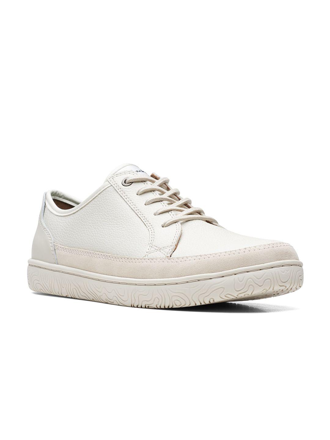 clarks men leather lace-up sneakers