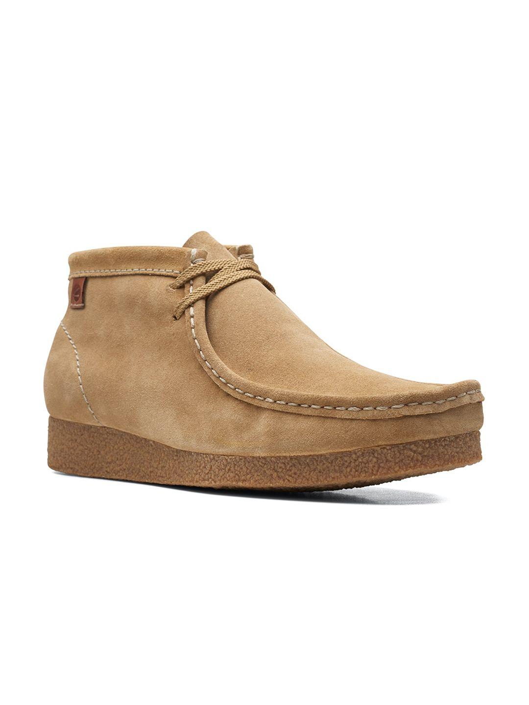 clarks men mid-top suede regular boots