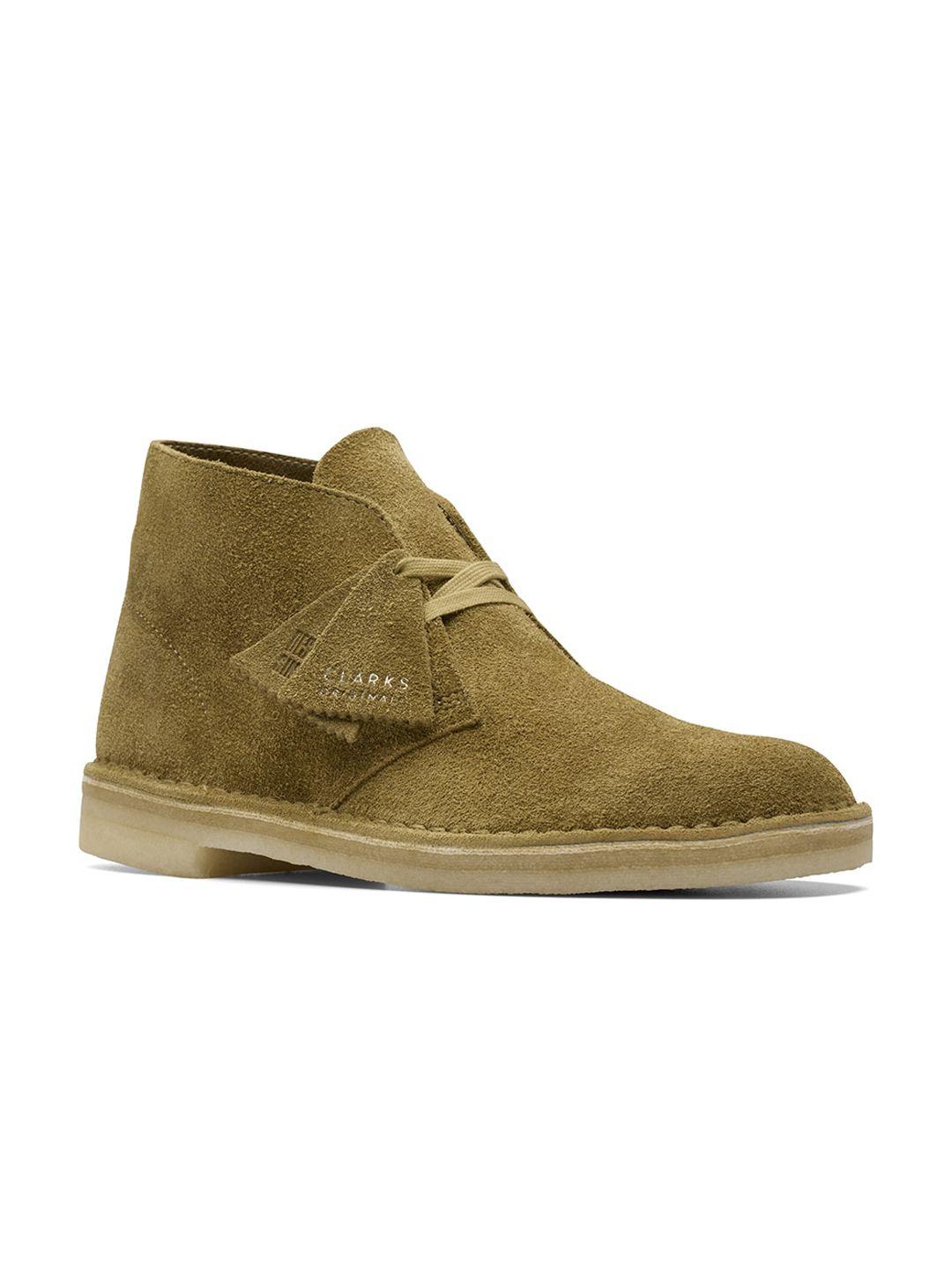 clarks men suede mid-top desert boots