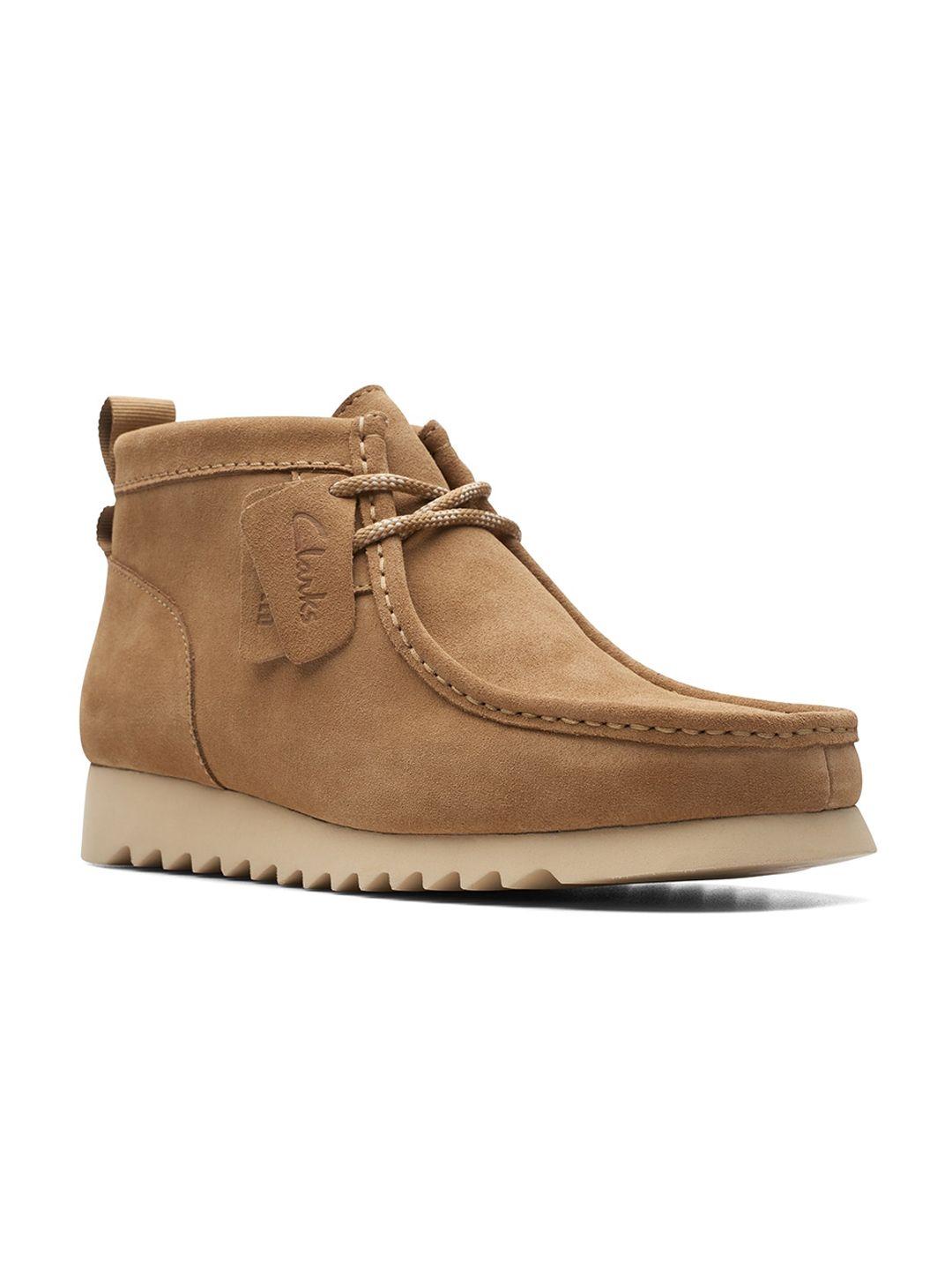 clarks men suede mid-top regular boots