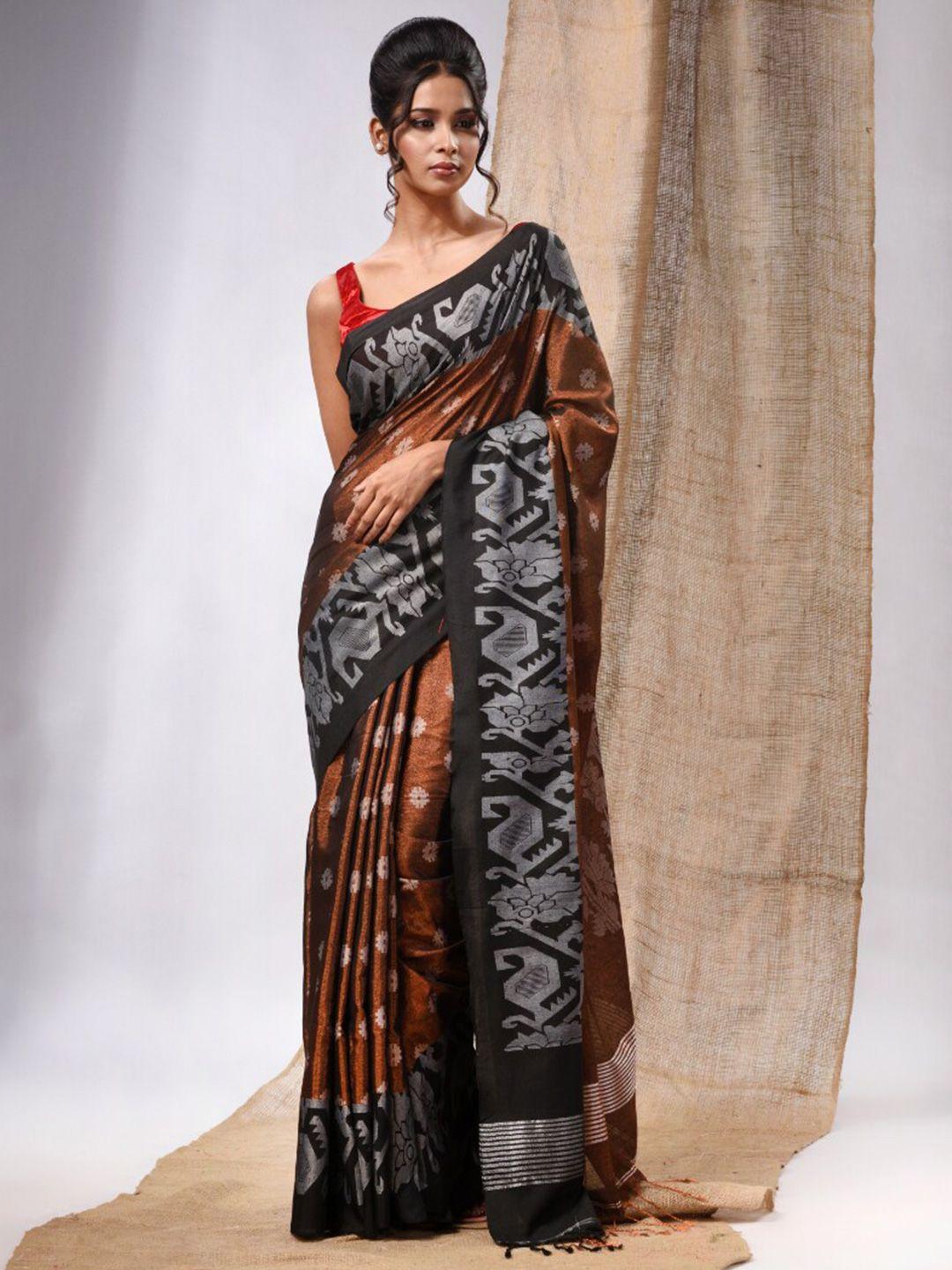 charukriti woven design tissue saree