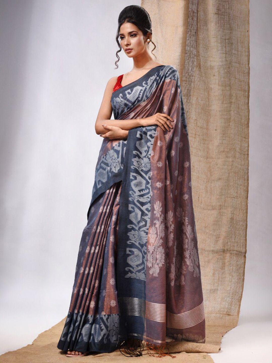 charukriti woven design tissue saree