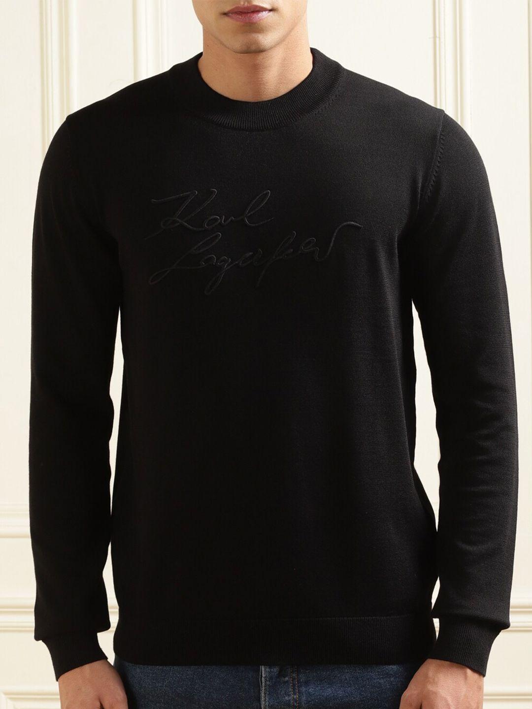 karl lagerfeld embroidered pullover sweatshirt