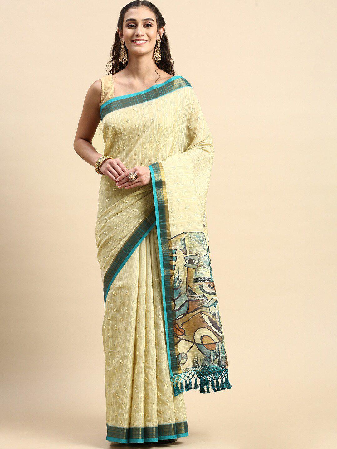 rishika ethnic motifs embroidered zari chanderi saree