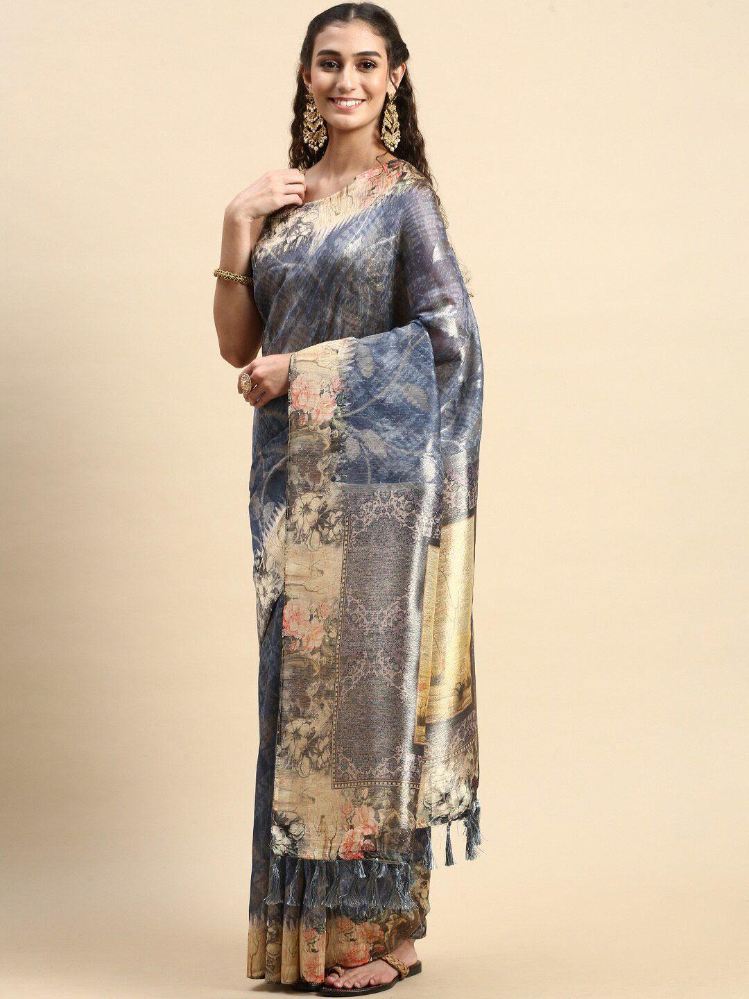 rishika floral printed saree