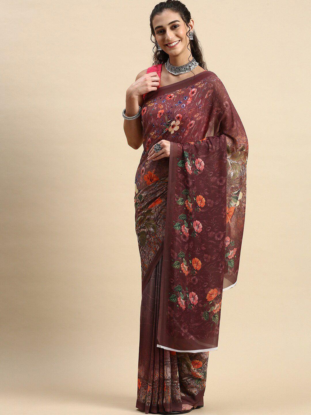 rishika floral printed saree