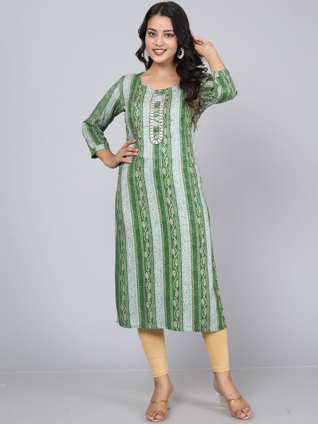 kalini bandhani printed beaded kurta