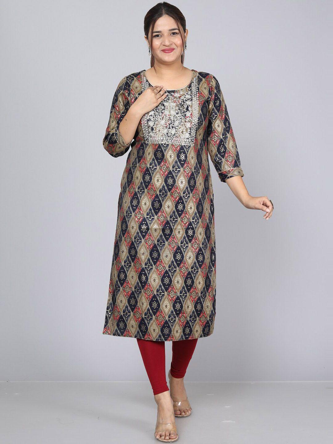 kalini ethnic motifs printed anarkali kurta