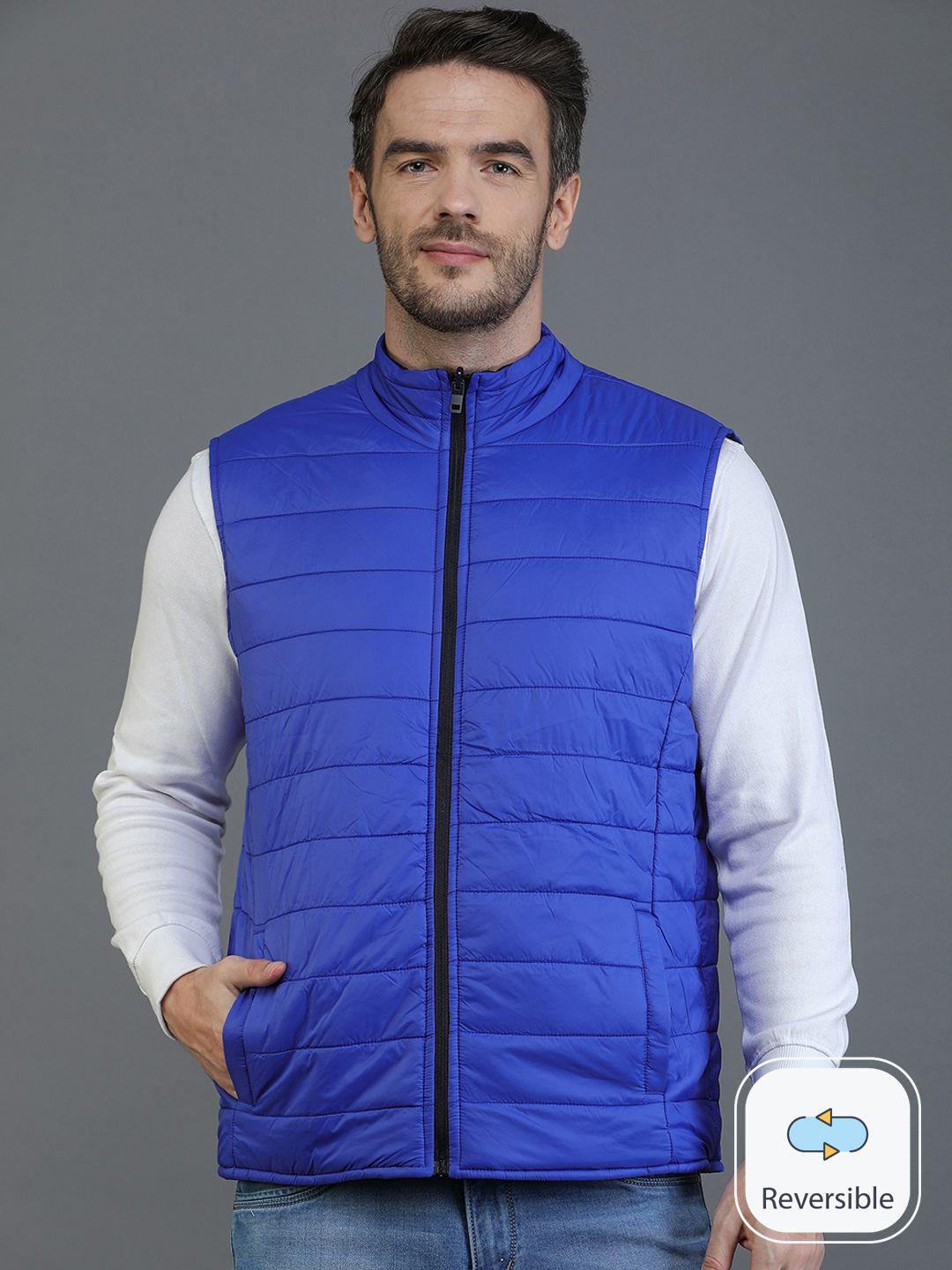 tqs mock collar reversible padded jacket