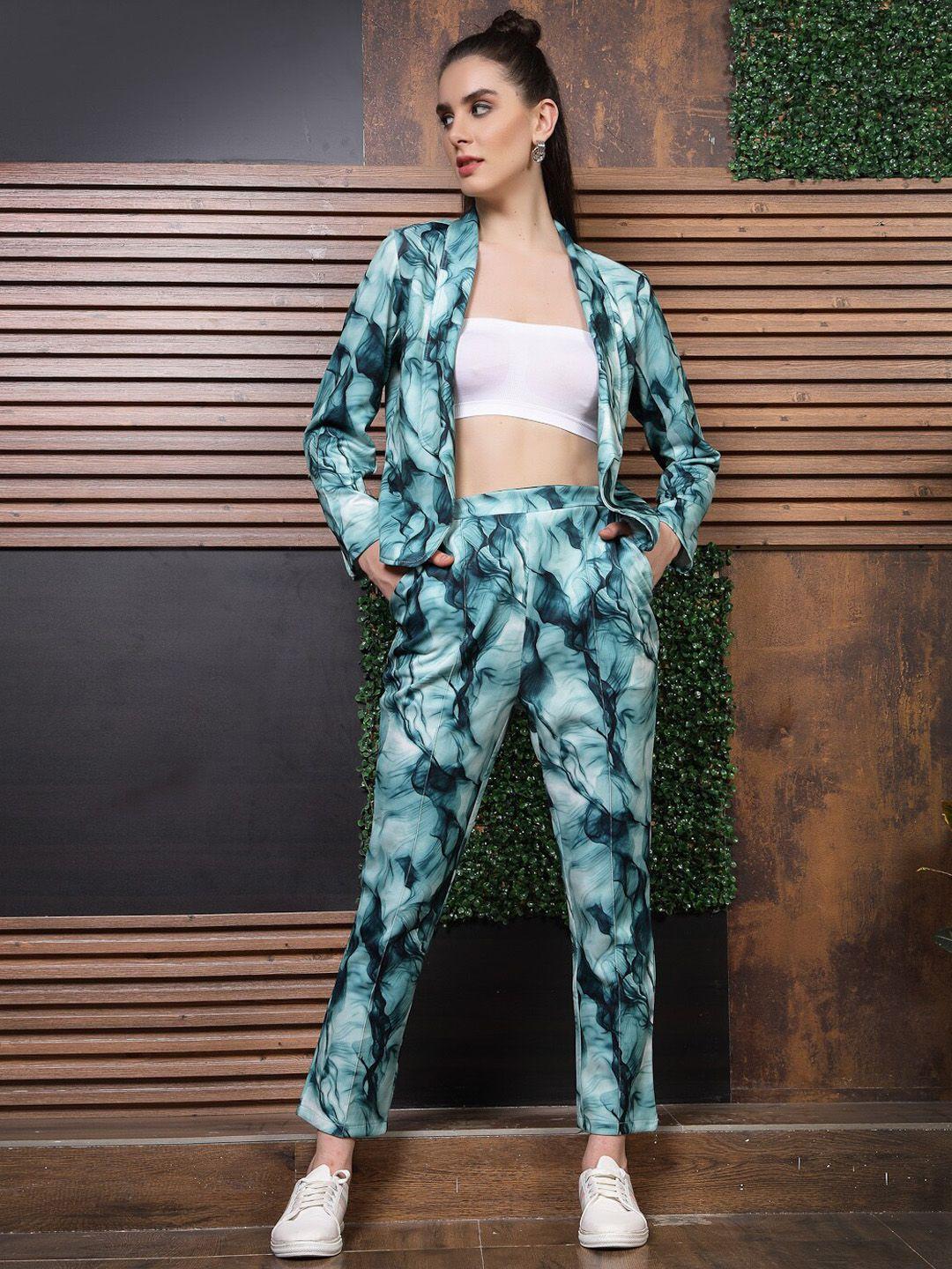 athena abstract printed blazer with trousers co-ords