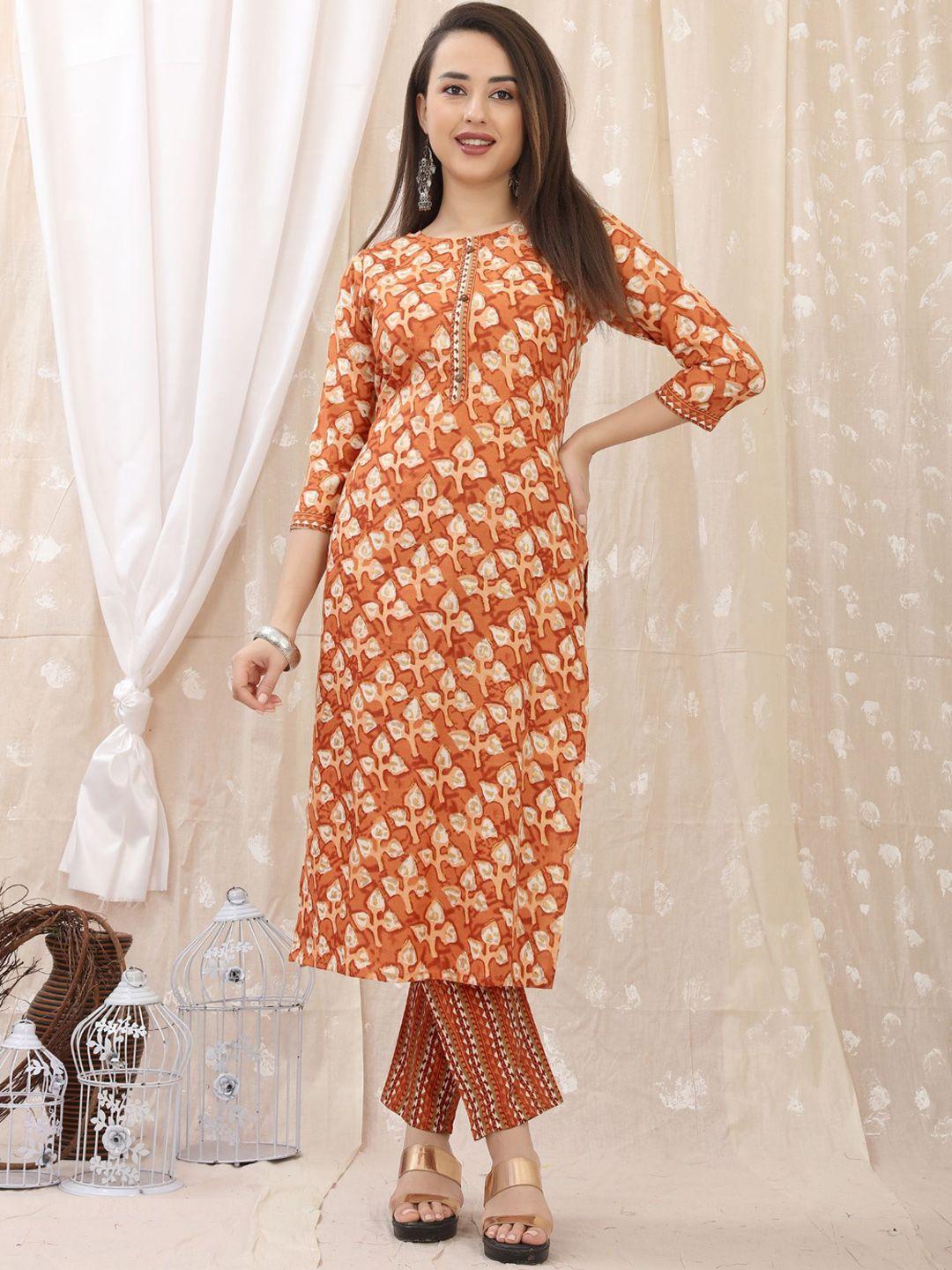 premroop- the style you love floral printed kurta with trousers