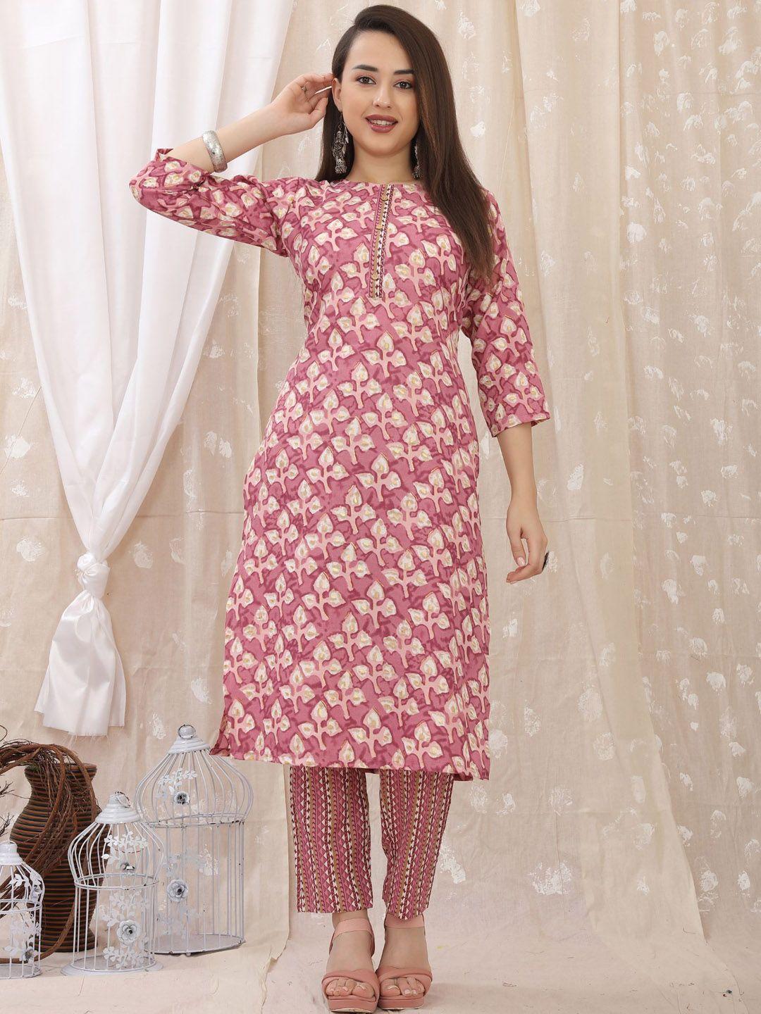 premroop- the style you love floral printed kurta with trousers