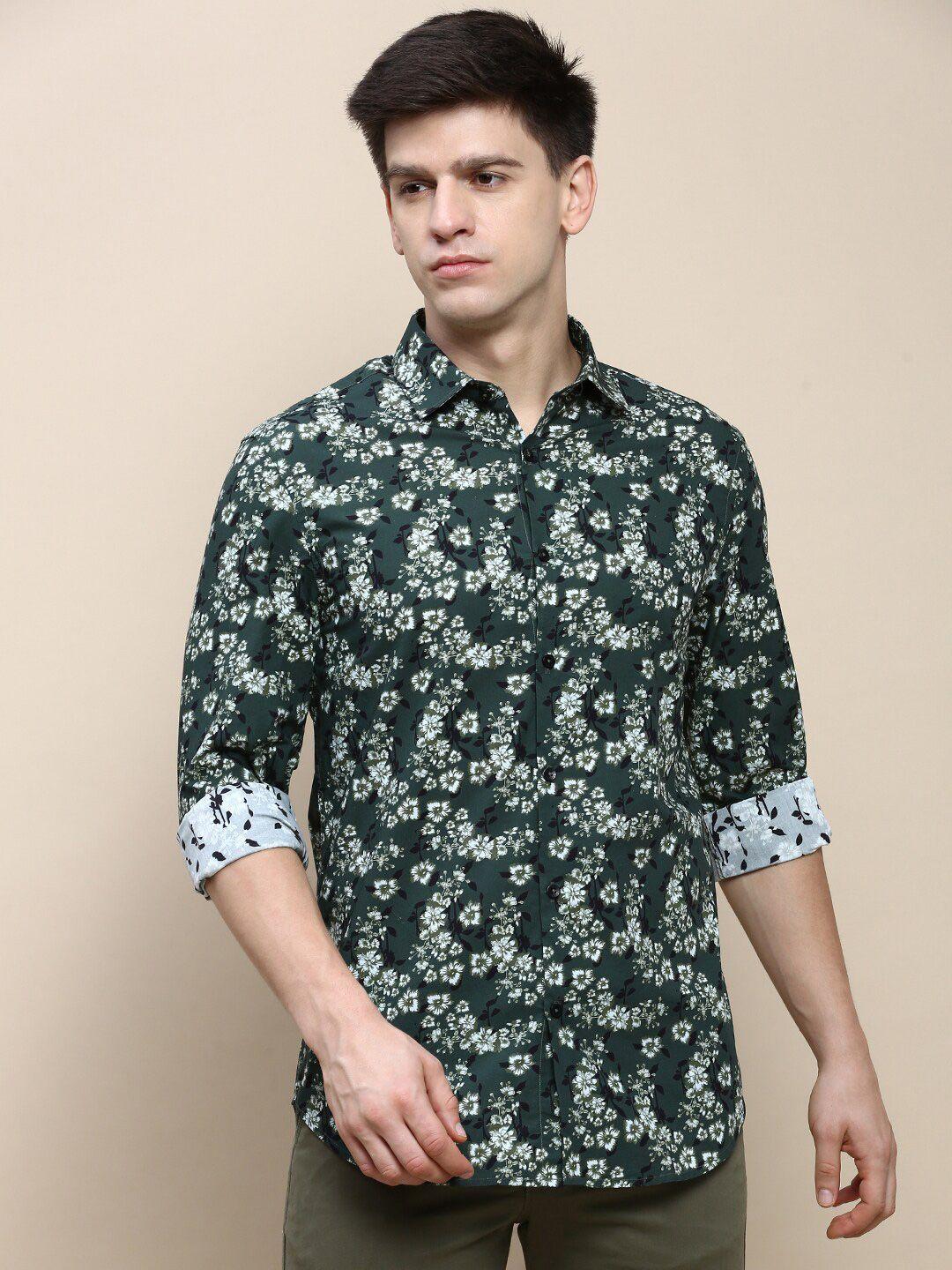 invictus club micro ditsy printed cotton formal shirt