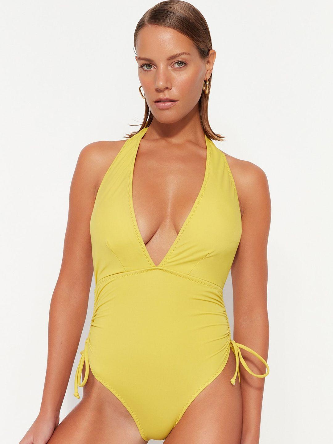 trendyol halter neck medium coverage swim bodysuit