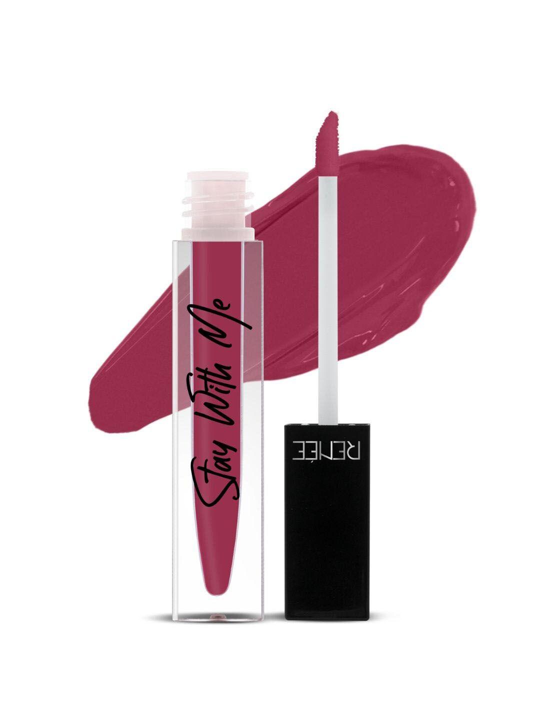 renee stay with me non transfer matte liquid lipstick with vitamin e 5ml- dose of rose