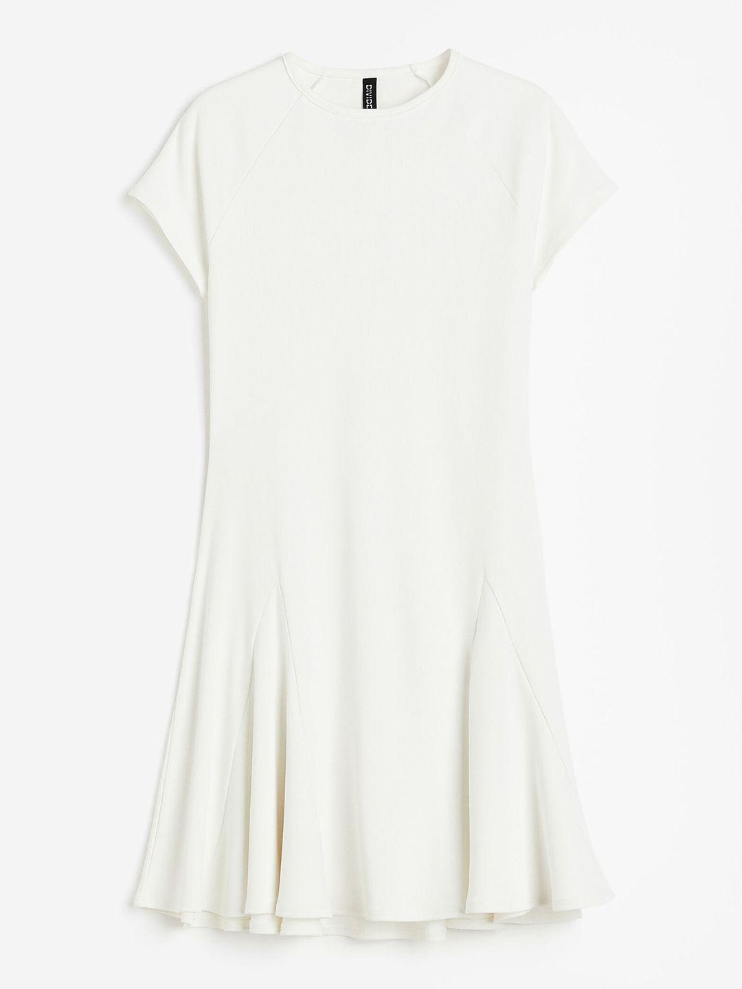 h&m godet-pleated jersey dress