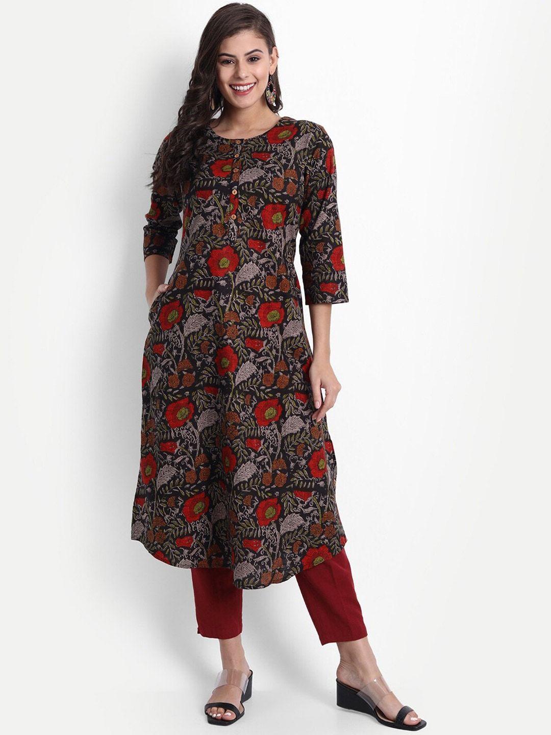 suti women ethnic motifs printed cotton kurta