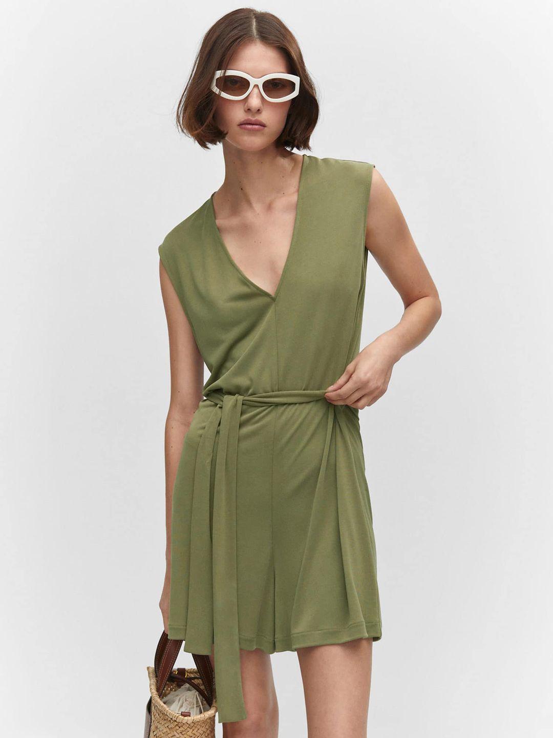 mango solid playsuit