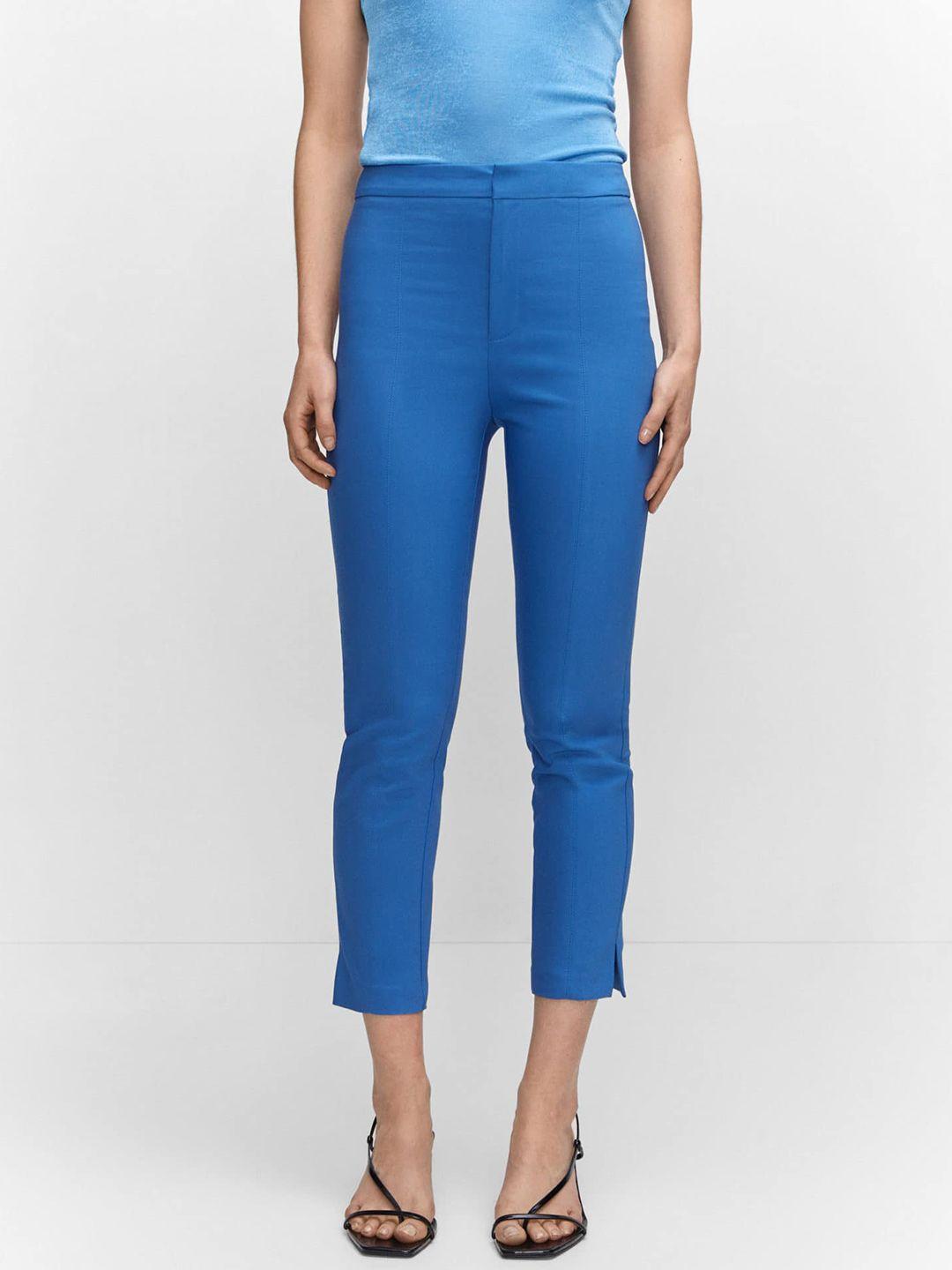 mango women cropped trousers